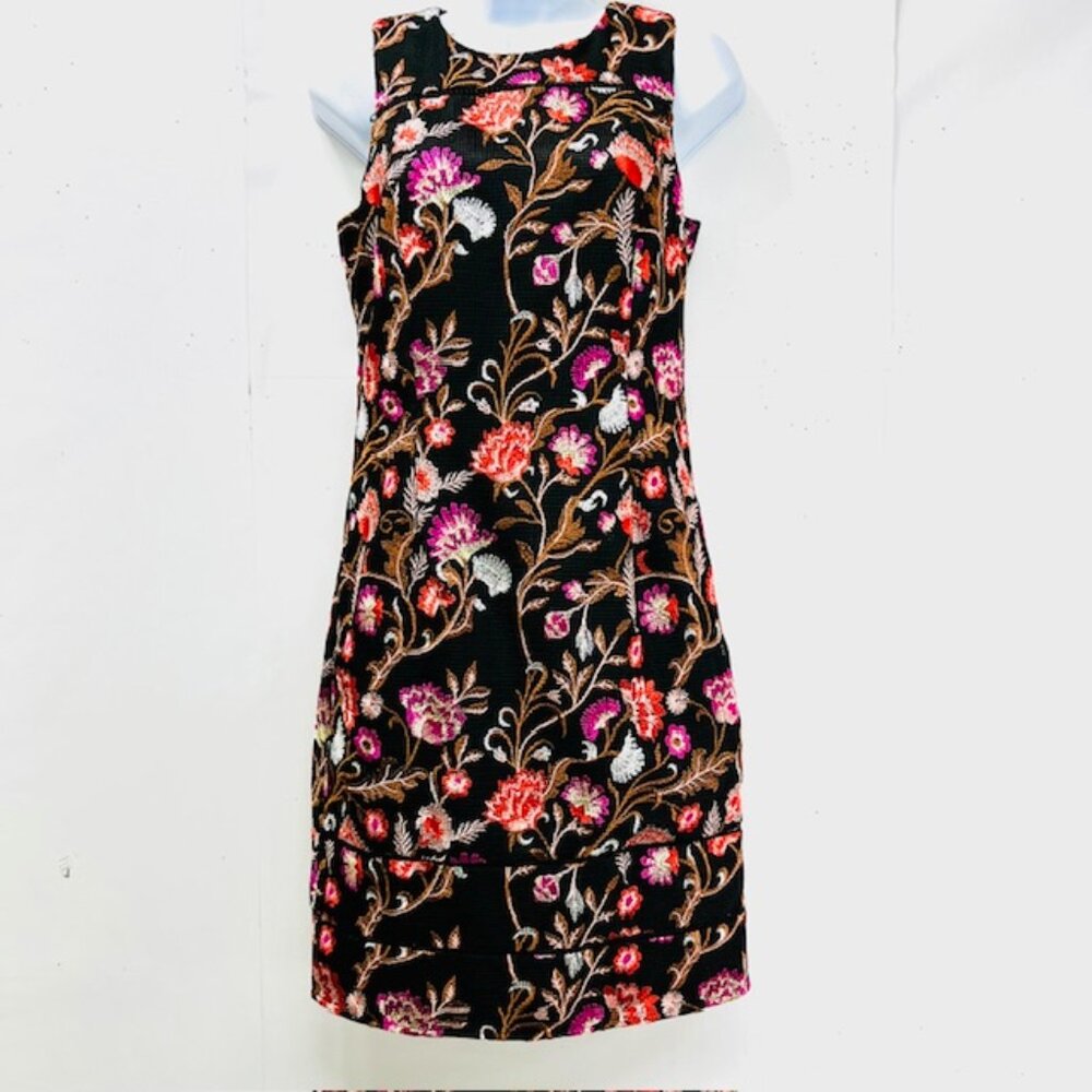 White house Black Market Midi dress overall lace , sleeveless black gold (dr7)